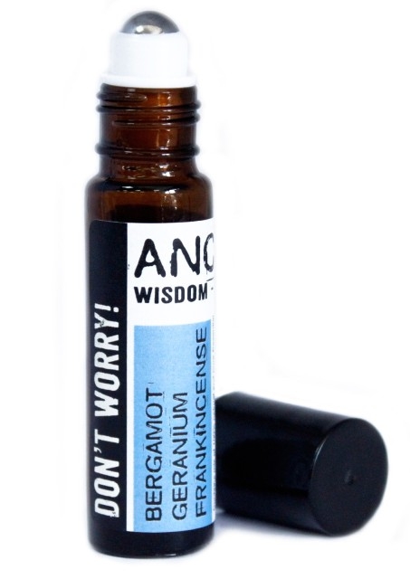 Roll-on uleiuri esentiale Don't Worry! (bergamot, geranium, tamaie), 10ml - Ancient Wisdom