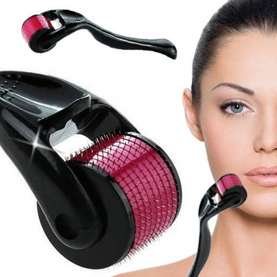Aparat Masaj Facial Dermaroller, Regenerarea Pielii, Ace Titan 540 buc, 0,5 mm