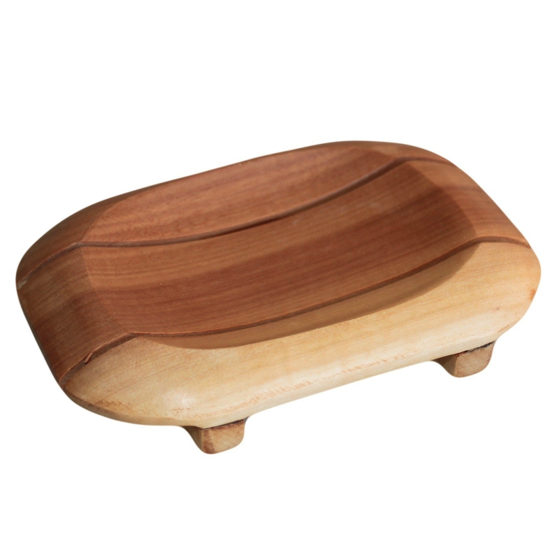 Sapuniera clasica din lemn de Mahon, 13 cm