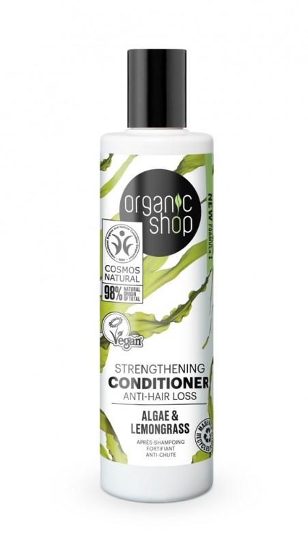 Balsam impotriva caderii parului cu alge Algae & Lemongrass, 280 ml - Organic Shop