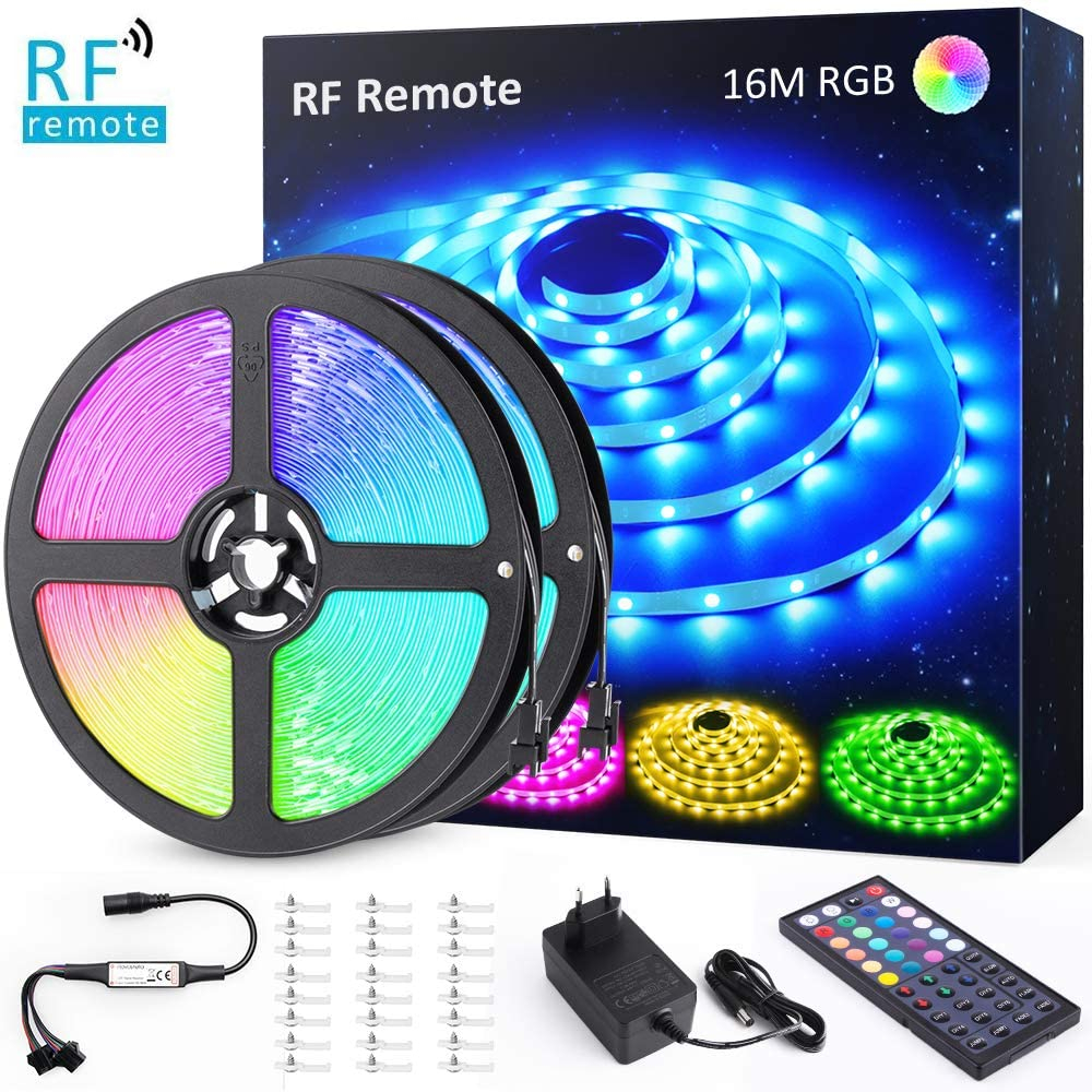 Banda LED RGB Novostela 12m, 360 Leduri, Telecomanda RF cu 44 butoane