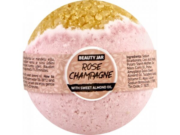 Bila de baie efervescenta cu sampanie, Rose Champagne, Beauty Jar, 150g