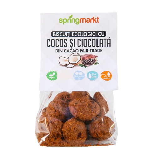 Biscuiti cu Ciocolata si Cocos 100gr BIO