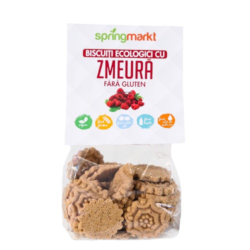 Biscuiti cu Zmeura fara gluten 100gr BIO