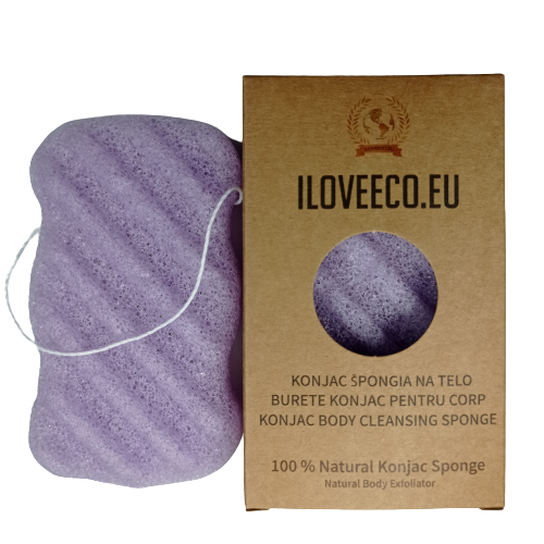 Burete natural Konjac cu Lavanda pentru Corp