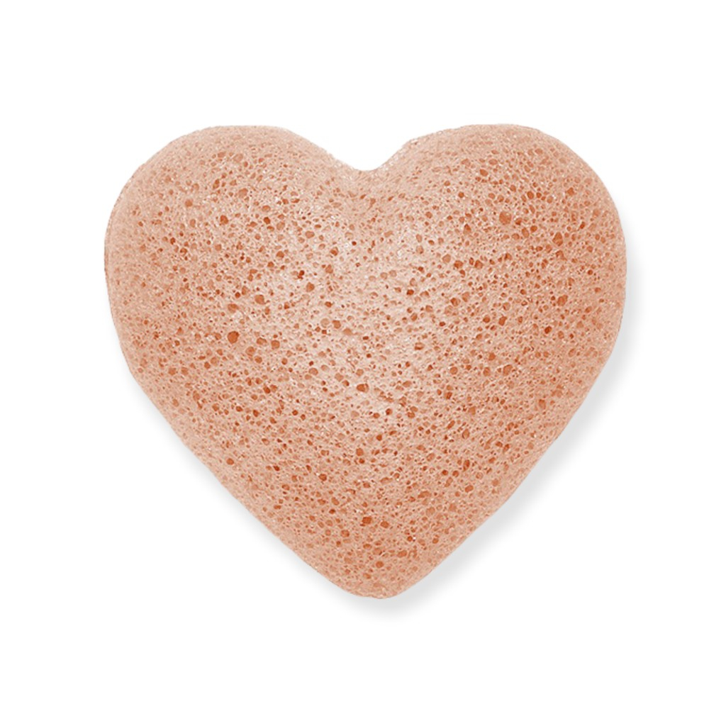 Burete natural Konjac forma Inima pentru Ten, cu Argila