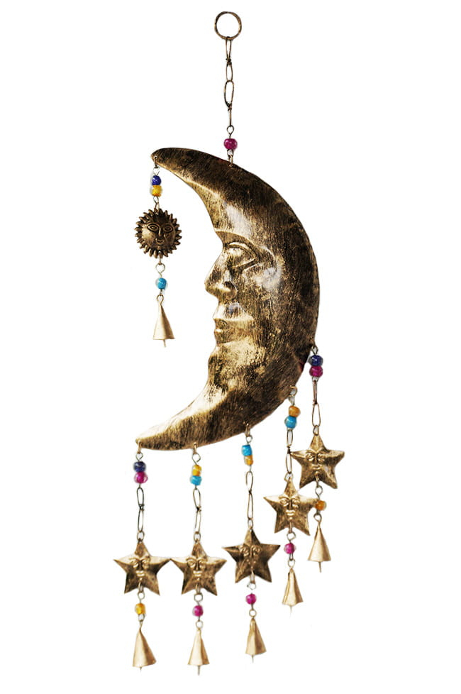 Clopotei de Vant Luna, Metalic, Balinez, 65 cm