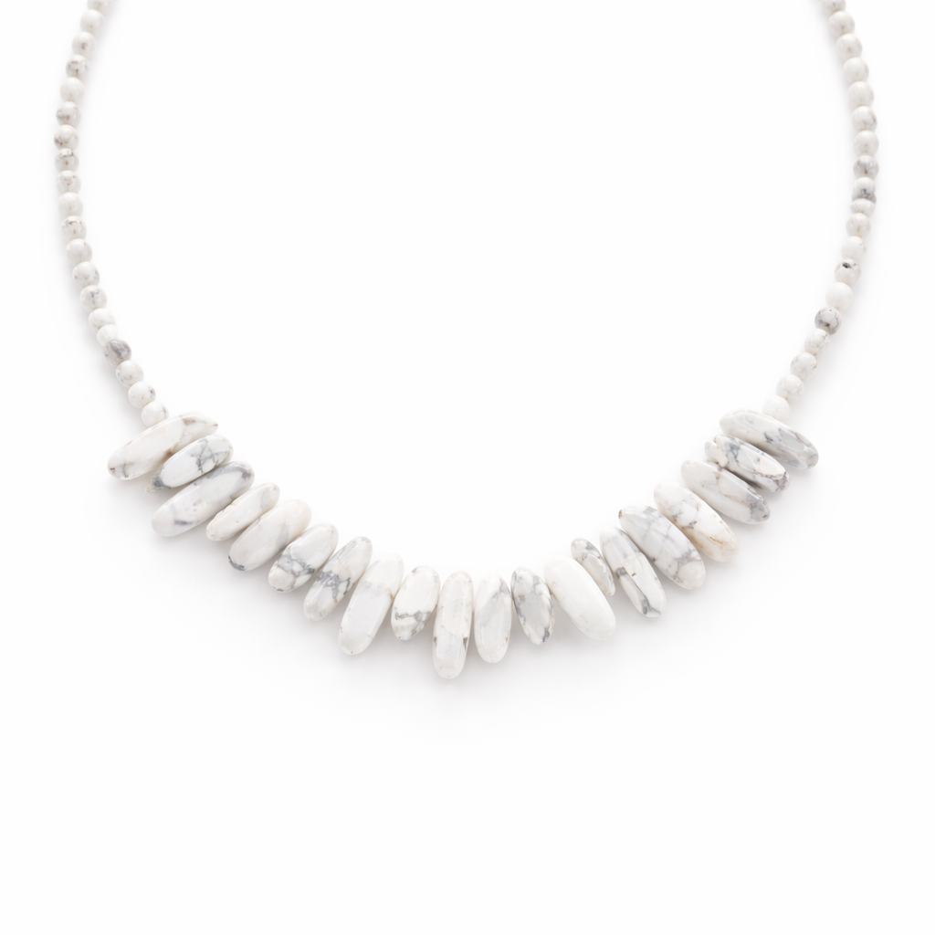 Colier Jasp Alb – Claritate, Echilibru si Simplitate Naturala
