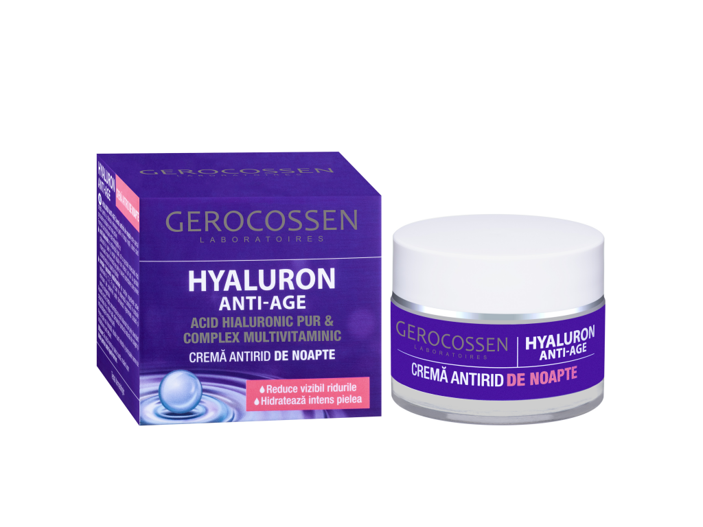 Crema Antirid De Noapte Hyaluron Anti Age 50 Ml Gerocossen Lichidari De Stoc Savonia
