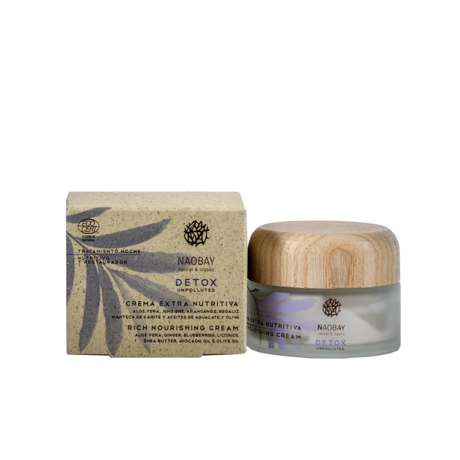 Crema extra nutritiva Detox, Naobay, 50ml