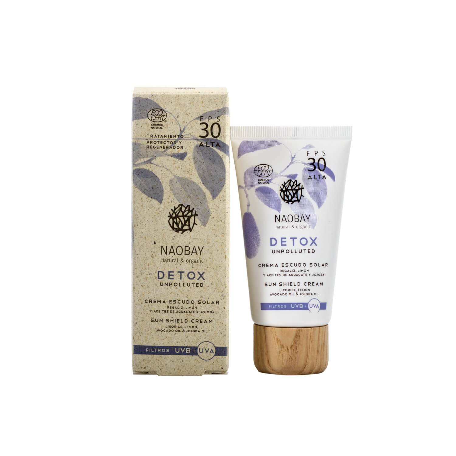 Crema sun shield SPF 30 Detox, Naobay, 50ml