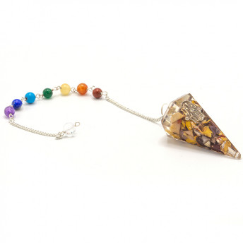 Pendul Orgonit Chakra cu Hamsa – protecție și energie echilibrată