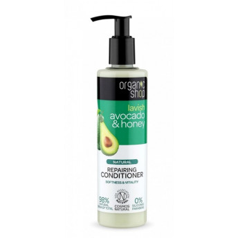 Balsam de par bio reparator Avocado & Miere, 280 ml - Organic Shop