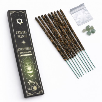Betisoare Parfumate cu Cristal de Aventurin si Ciocolata | Ritual pentru Optimism si Stabilitate