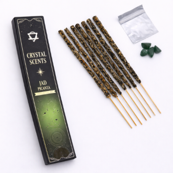 Betisoare Parfumate cu Cristal de Jad si Aroma Picanta | Ritual de Armonie si Prosperitate