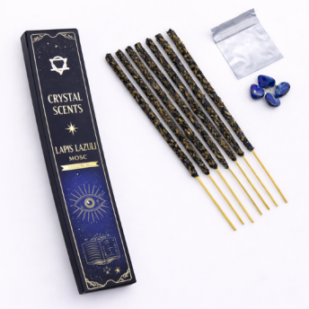 Betisoare Parfumate cu Cristal de Lapis Lazuli si Mosc | Ritual de Claritate si Comunicare