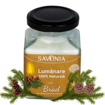 Brad - Lumanare 100% Naturala 200 g, Savonia