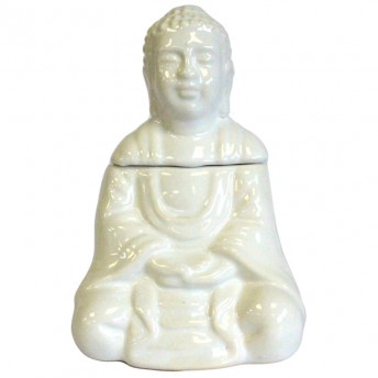 Vas Aromaterapie Meditating Buddha, alb