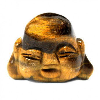Capul lui Buddha din Ochi de Tigru, 5 x 3.5 cm, Realizat Manual