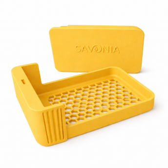 Sapuniera Savonia pentru Voiaj Realizata la Imprimanta 3D – Nomad, Galben, 10.5 × 6.5 × 4 cm