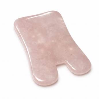 Gua Sha Cuart Roz – Forma Contur, 7.5 x 5 cm
