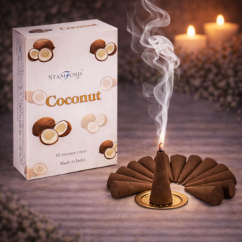 Cutie Parfumate – Cocos – Set 15 Conuri cu Suport