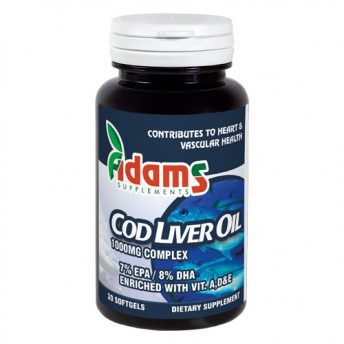 Cod Liver Oil 1000 mg 30 cps, Ulei din ficat de cod
