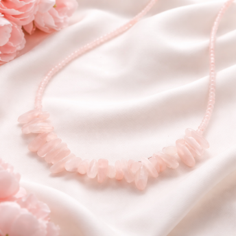 Colier Cuart Roz – Iubire, Calm si Echilibru