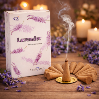 Conuri Parfumate Lavanda – Set 15 Conuri cu Suport
