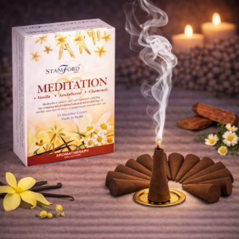 Conuri Parfumate – Meditație – Set 15 Conuri cu Suport
