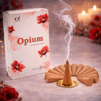 Conuri Parfumate Opium – Set 15 Conuri cu Suport