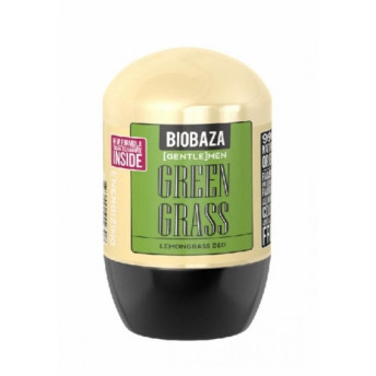 Deodorant natural roll-on pentru barbati GREEN GRASS (lemongrass) - BIOBAZA