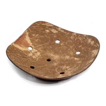 Săpunieră Handmade din Nucă de Cocos – Pătrată, 11 cm