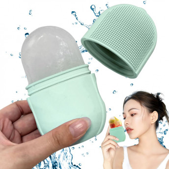 Ice Roller din Silicon pentru Masaj Facial – Reutilizabil, Culoare Verde