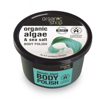 Exfoliant de corp polish cu sare marina si alge Atlantic Algae, 250 ml - Organic Shop
