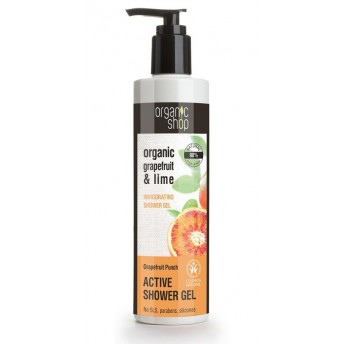 Gel de dus bio revigorant Grapefruit & Lime, 280 ml - Organic Shop