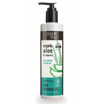Gel de dus bio cu aloe vera si minerale, Thermal Spring, 280 ml - Organic Shop