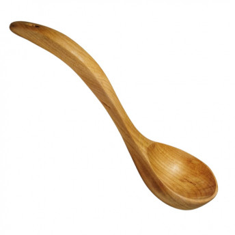Lingura adanca pentru gatit, Lemn Fag Rustic, 24 cm 