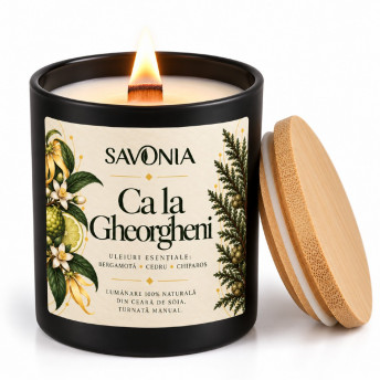 Lumanare 100% Naturala Savonia din Ceara de Soia – Ca la Gheorgheni