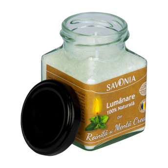 Roinita si Menta Creata - Lumanare 100% Naturala 200 g, Savonia