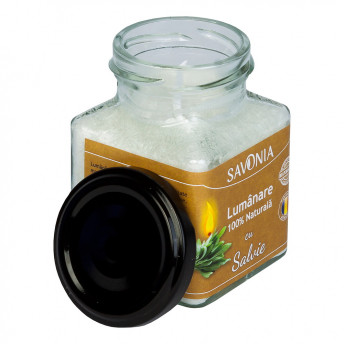 Salvie - Lumanare 100% Naturala 200 g, Savonia