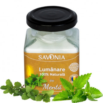 Menta - Lumanare 100% Naturala 200 g, Savonia