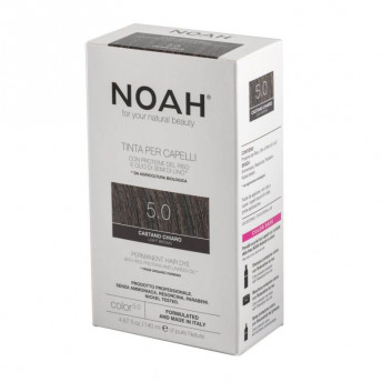 Vopsea de par naturala fara amoniac, Saten deschis 5.0, Noah, 140 ml