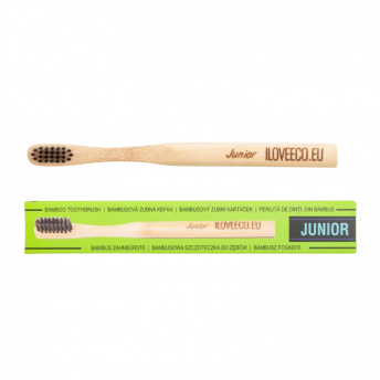 Periuta de dinti ecologica, din bambus, pentru copii, model „Junior” (cu peri foarte moi)