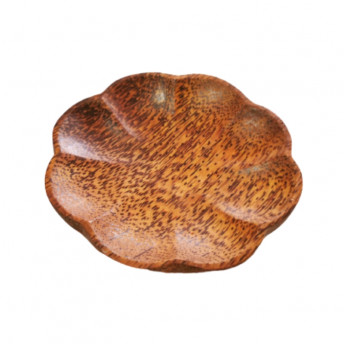 Tava din arbore de cocos, forma Floare, 17 cm
