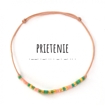 Bratara,cod Morse, cu mesajul Prietenie, Handmade