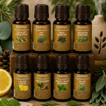 Respiră ușor – pentru sănătatea respiratorie - Set 8 Uleiuri Esențiale Savonia