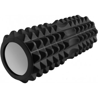 Rola Cilindru Masaj din Spuma Yoga, Pilates, Fitness Foam Roller, Negru, 32 cm