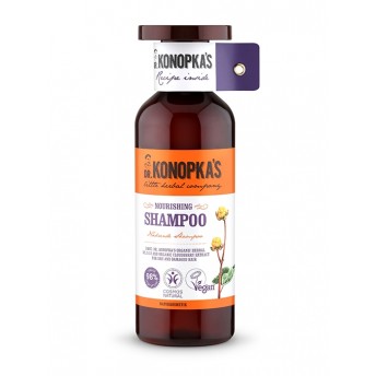 Sampon bio nutritiv pentru par uscat sau deteriorat, 500 ml - Dr. Konopka