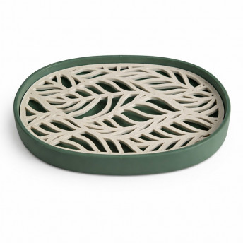 Sapuniera Savonia Botanic Realizata la Imprimanta 3D – Verde Mat, 12.5 × 8.5 × 2 cm